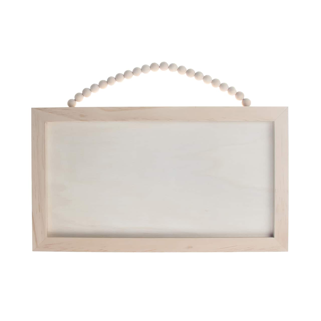6 Pack: 14" Unfinished Plaque with Beaded Hanger by Make Market®